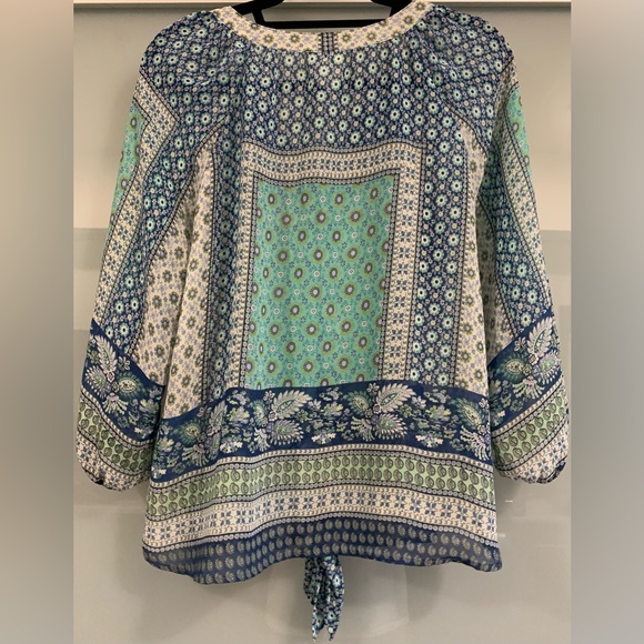 Pre-Owned, Anthropologie Fig and Flower, Paisley Blouse, Size Large, Preowned - Picture 5 of 6